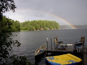 Rainbow over Watchic Lake