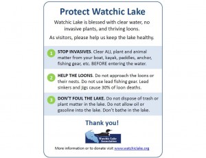 Protect our Lake Sign SBrder