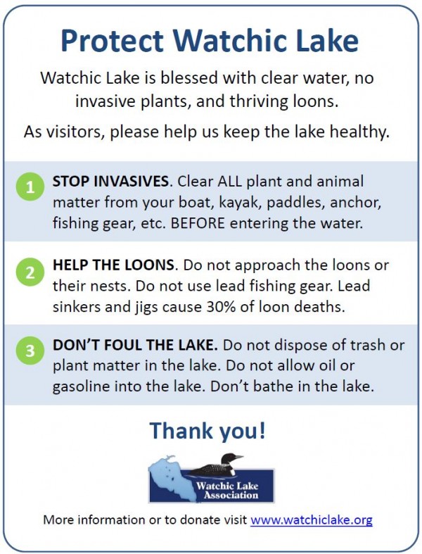 A Simple Way You Can Help Protect Watchic Lake