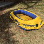 Lost: a Gray Float. Found: an Inflatable Boat.
