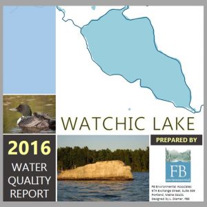 Report Cover for 2016 water quality report for Watchic Lake.